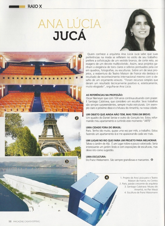 Ana Lúcia JucáCASA SHOPPING MAGAZINE – 04/2012