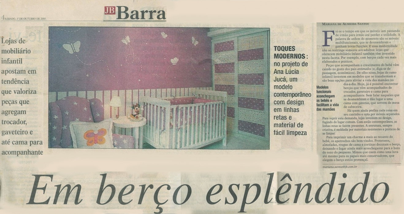 Ana Lúcia JucáJORNAL DO BRASIL – 01/10/2005