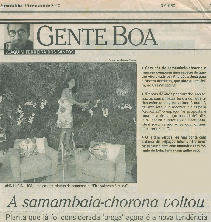Ana Lúcia JucáO GLOBO – 15/03/2010