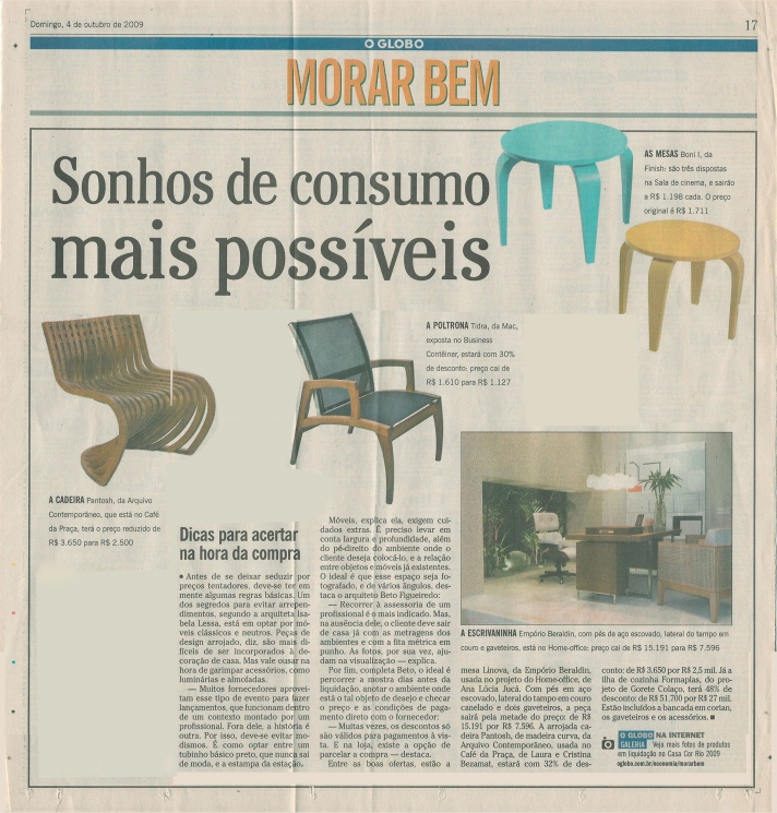 Ana Lúcia JucáO GLOBO – 04/10/2009