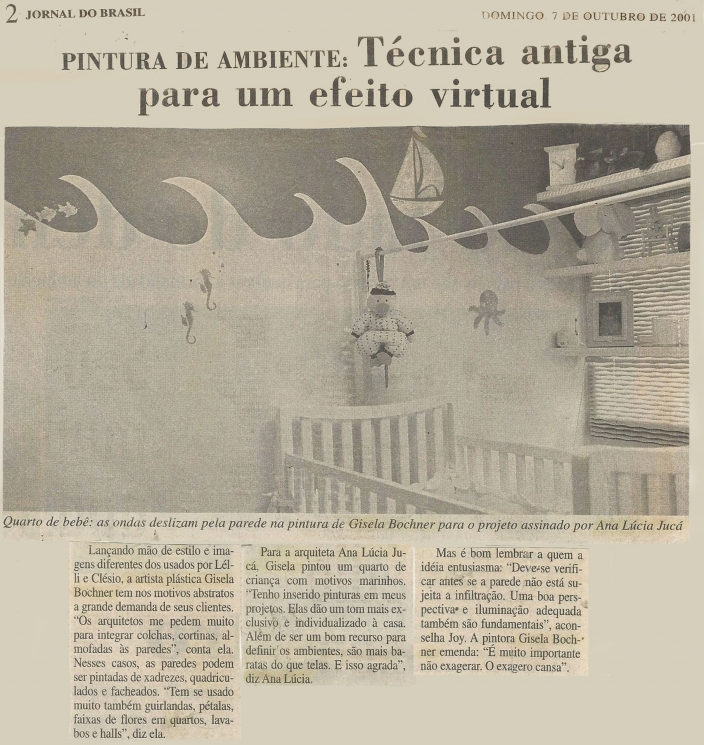 Ana Lúcia JucáJORNAL DO BRASIL – 07/10/2001