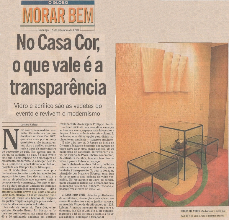 Ana Lúcia JucáO GLOBO – 15/09/2002